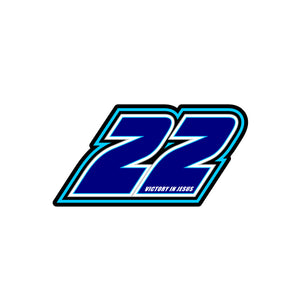 22 Blue Decal