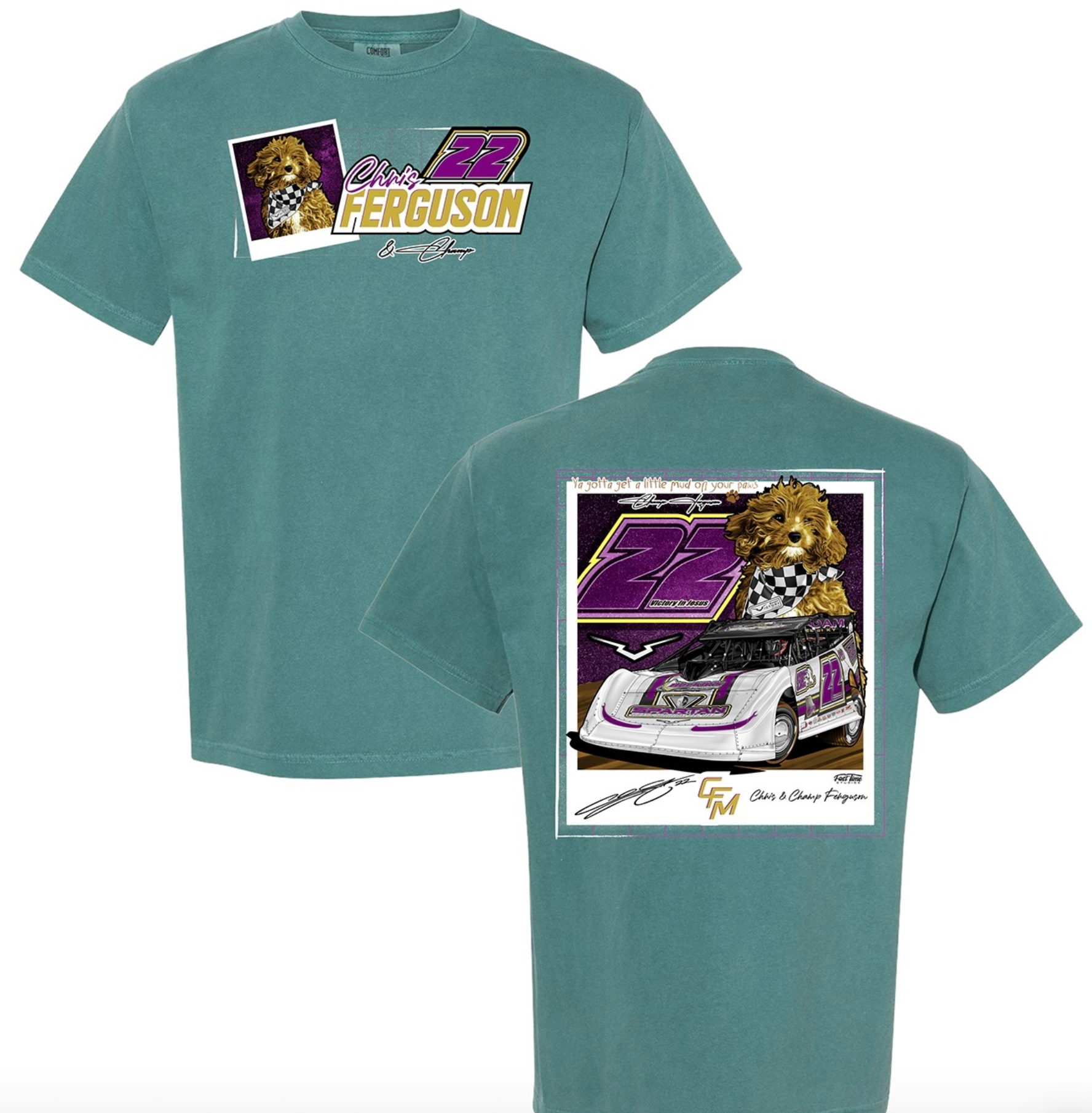 Teal Champ Polaroid Tee