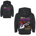 Black Camo Retro Checkered Kids Hoodie