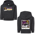 Black Leopard Champ Puppy Polaroid Kids Hoodie