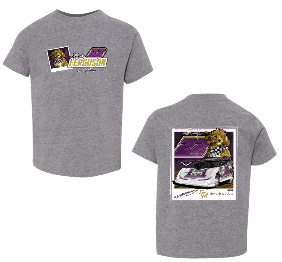 Grey Kids Champ Puppy Polaroid Tee