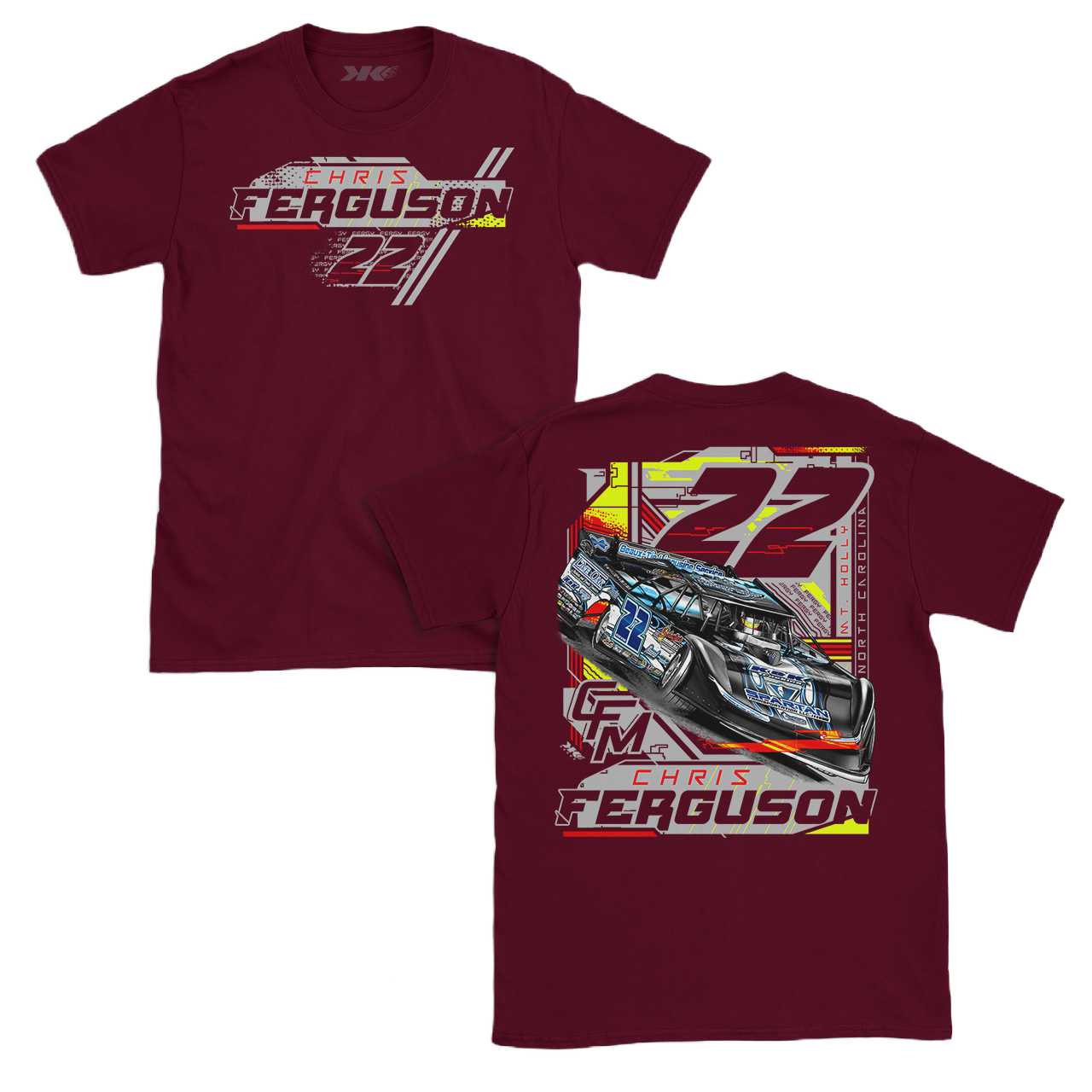 Ferguson Neon Radiant Theme Tee Maroon