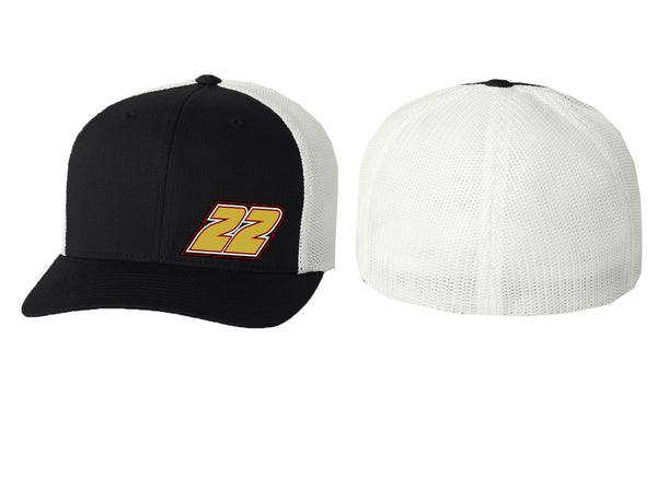 Black/White Gold 22 Flex Fit