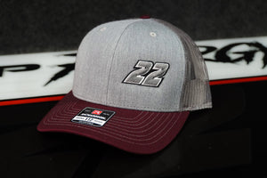 #22 Richardson 112 Hat - Grey Front Black Back
