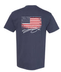 American Flag Comfort Colors Pocket Tee