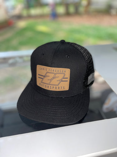 22 CFM Leather Patch Hat All Black Summer Edition