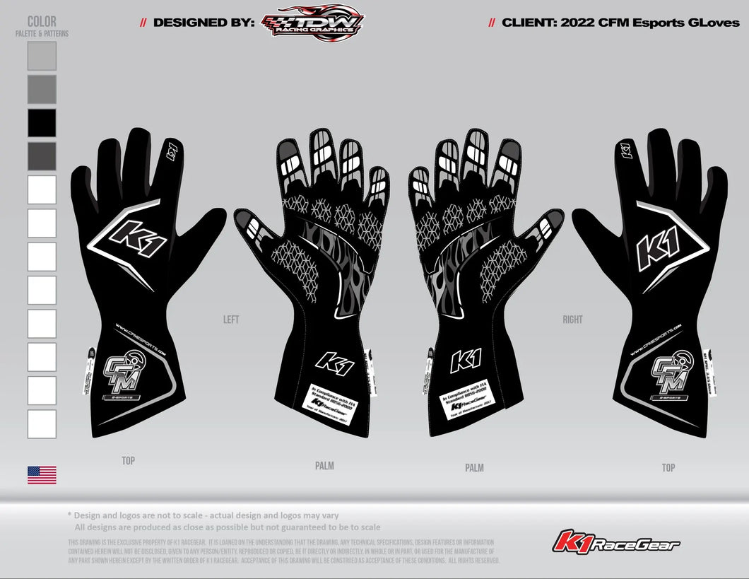 Sim/Kart CFM E-Sports K1 Flight Glove