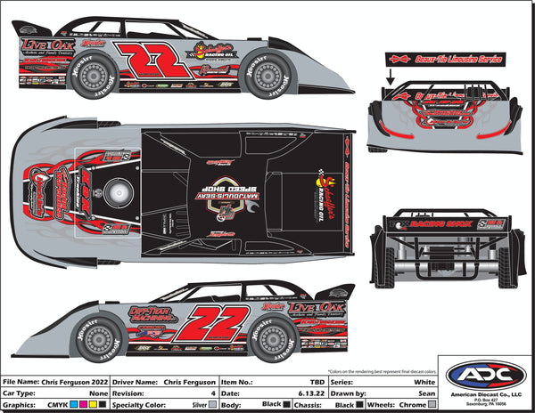 1:64 2022 Eldora Million Chris Ferguson Die Cast