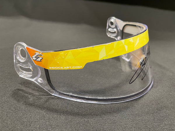 Race Worn Autographed Chris Ferguson Helmet Visor