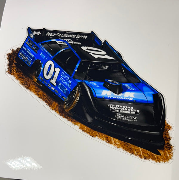 Blue 01 Chris Ferguson Car only Decal