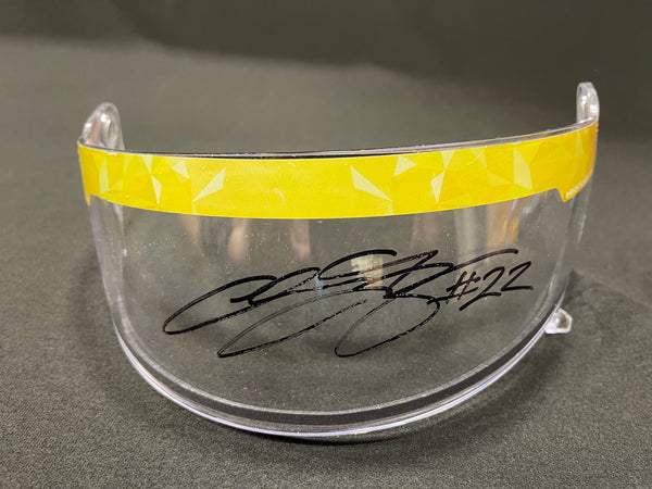 Race Worn Autographed Chris Ferguson Helmet Visor