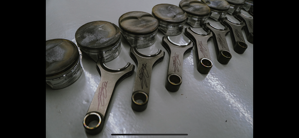 Autographed Piston and Rods from 2022 Season. Sold Separately.