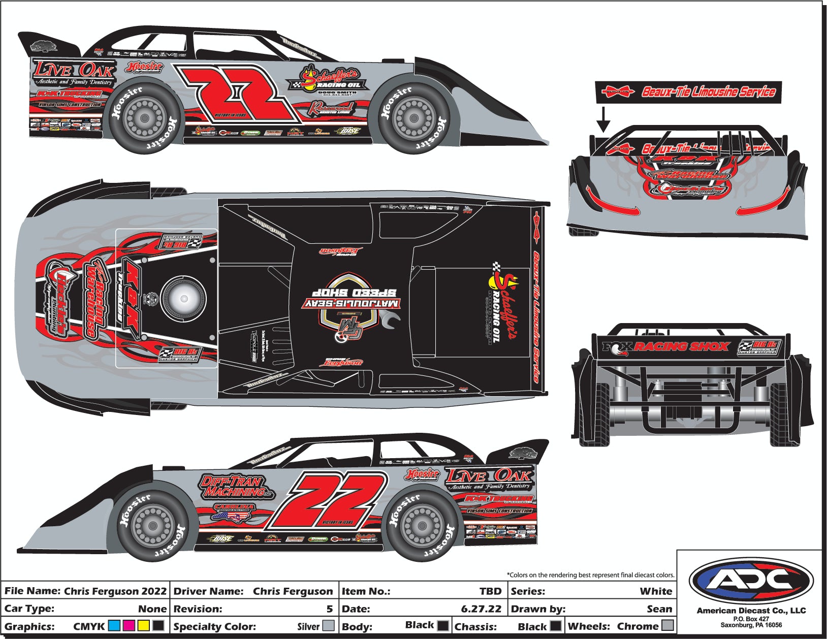 1:24 2022 Eldora Million Chris Ferguson Die Cast